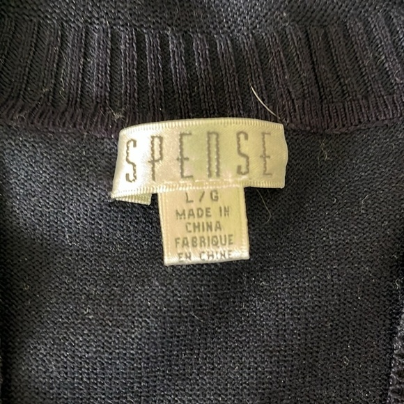 NWOT Spease Women’s Navy Blue Cardigan Size Large - Picture 8 of 9